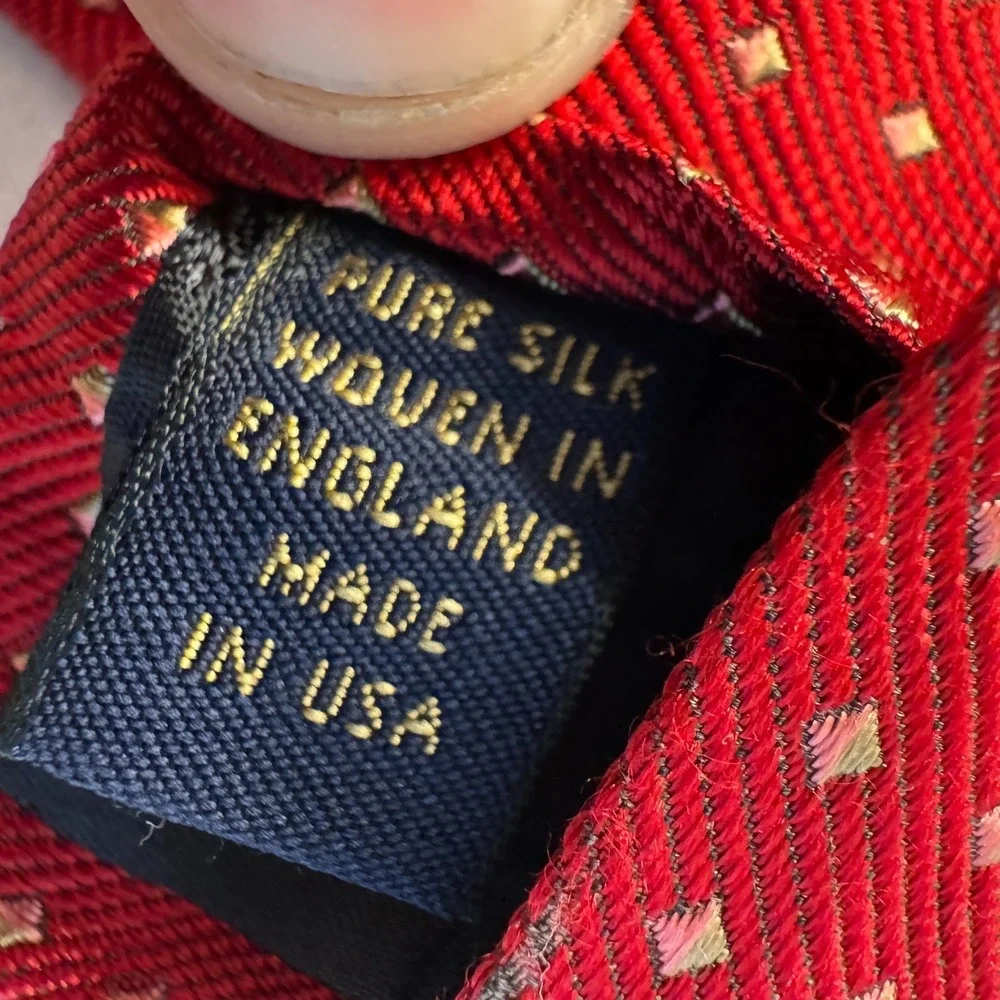 Brooks Brothers Makers Tie Red Polkadot Old Money Necktie Quiet Luxury Designer